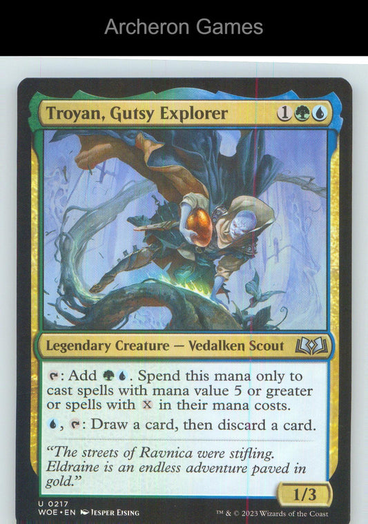 Troyan, Gutsy Explorer WOE 217 UC MTG Card NM/EX+