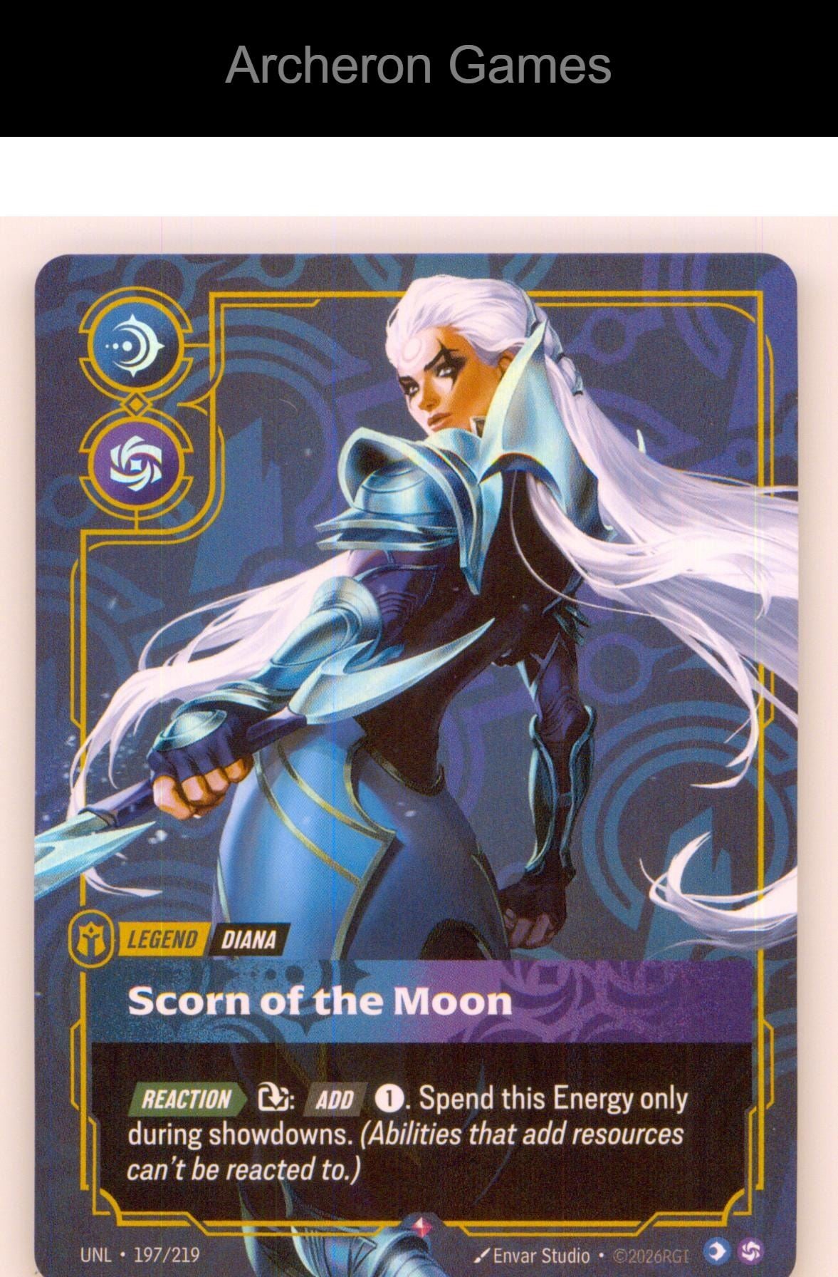 Diana - Scorn of the Moon UNL 197/219 R Unleashed Riftbound Card