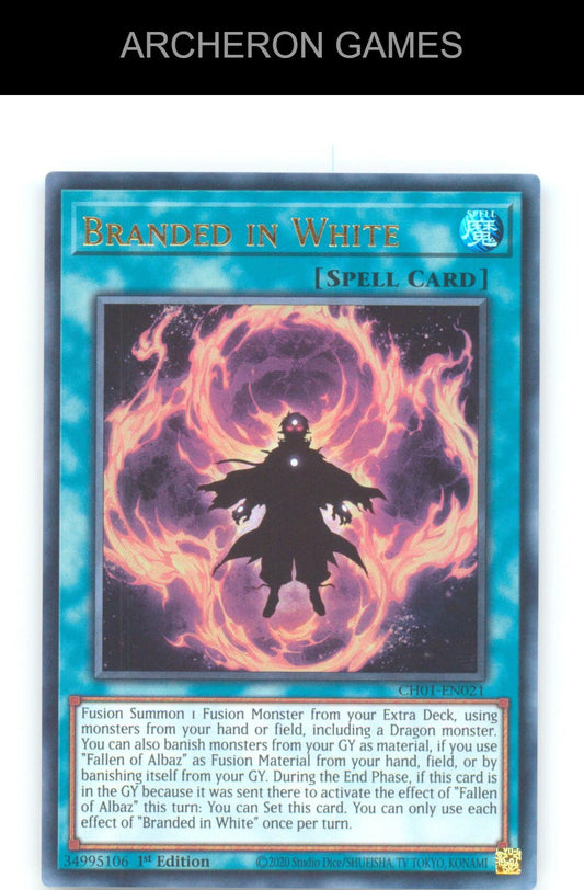 Branded in White Ultra Rare YUGIOH Card 1st Edition