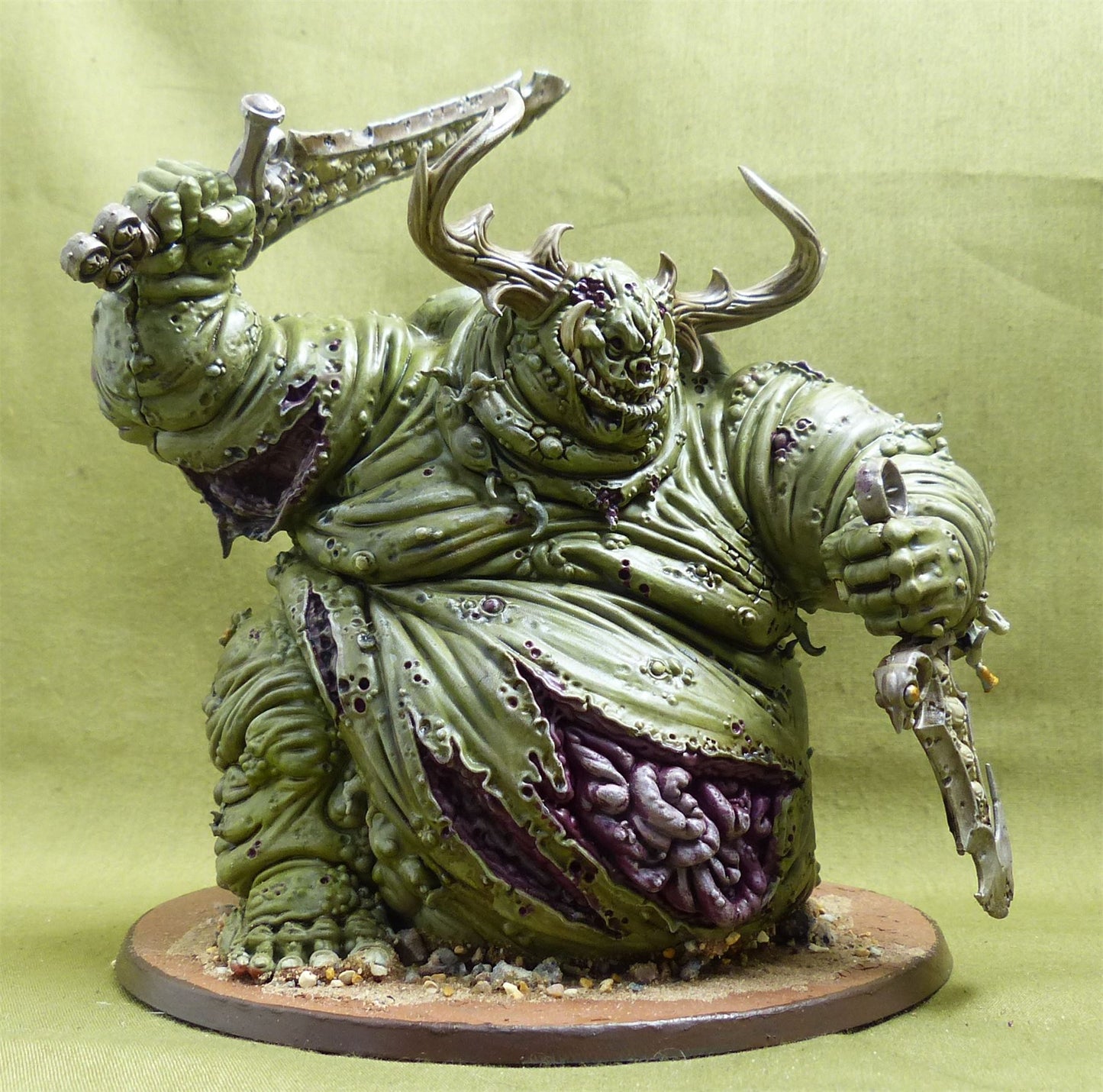 Great Unclean One painted - Chaos Daemons - Warhammer 40K #JX