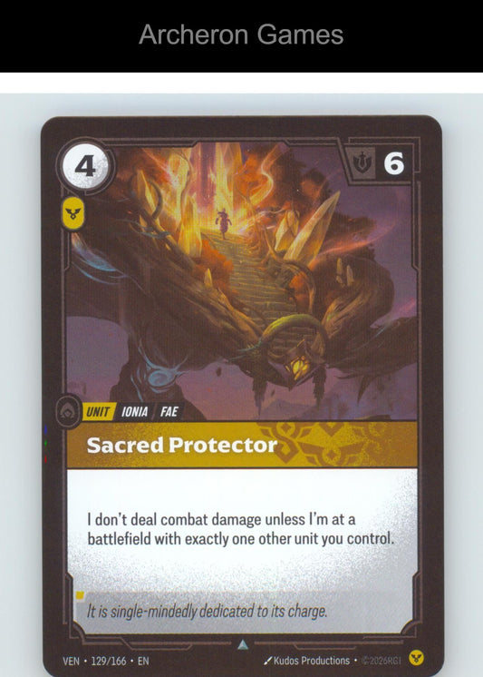 Sacred Protector VEN 129/166 UC Vendetta Riftbound Card Foil