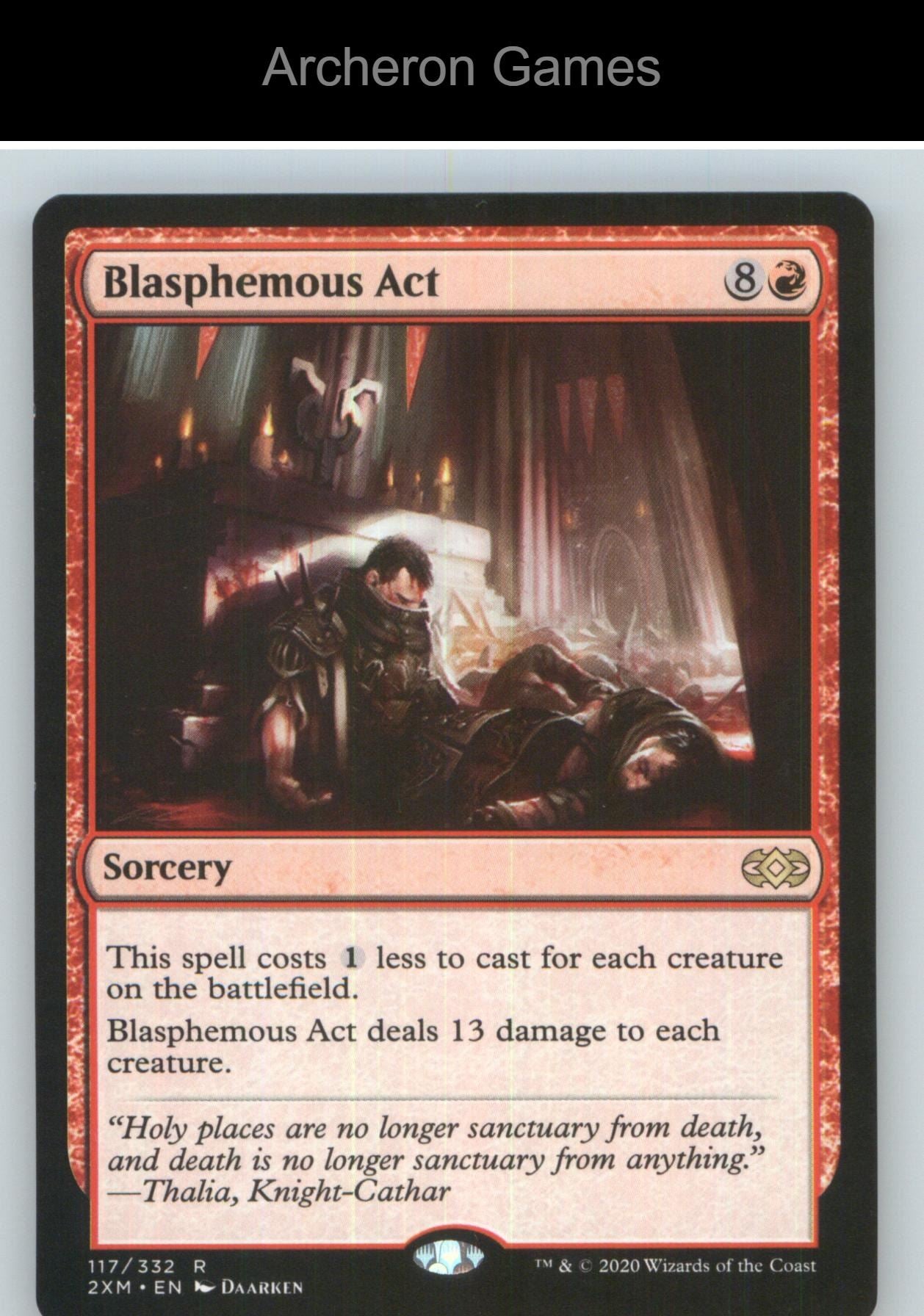 Blasphemous Act 2XM 117 R MTG Card NM/EX+