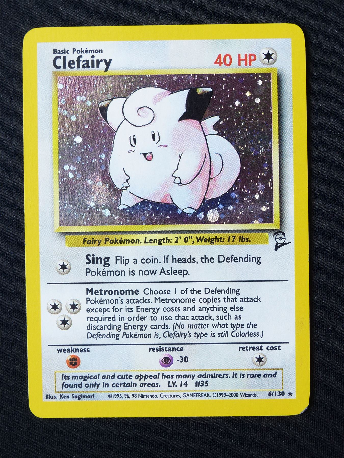 Clefairy 6/130 Holo Second Edition - Pokemon Card #5SW