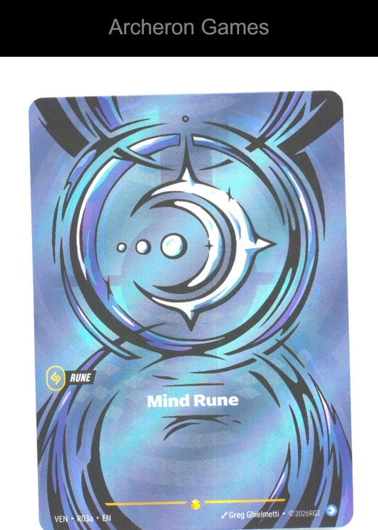 Mind Rune (R03a) VEN R03a Showcase Vendetta Riftbound Card Foil