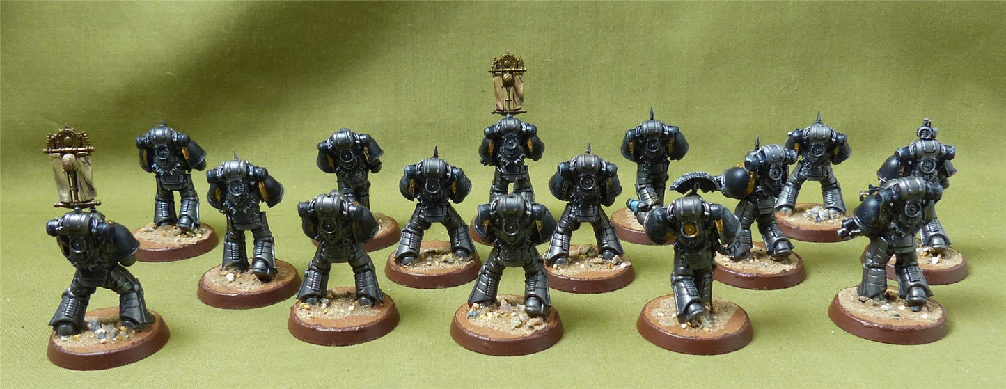 MKIII Tactical Squad set of 15 painted - Iron Hands - Warhammer Horus Heresy #9HA