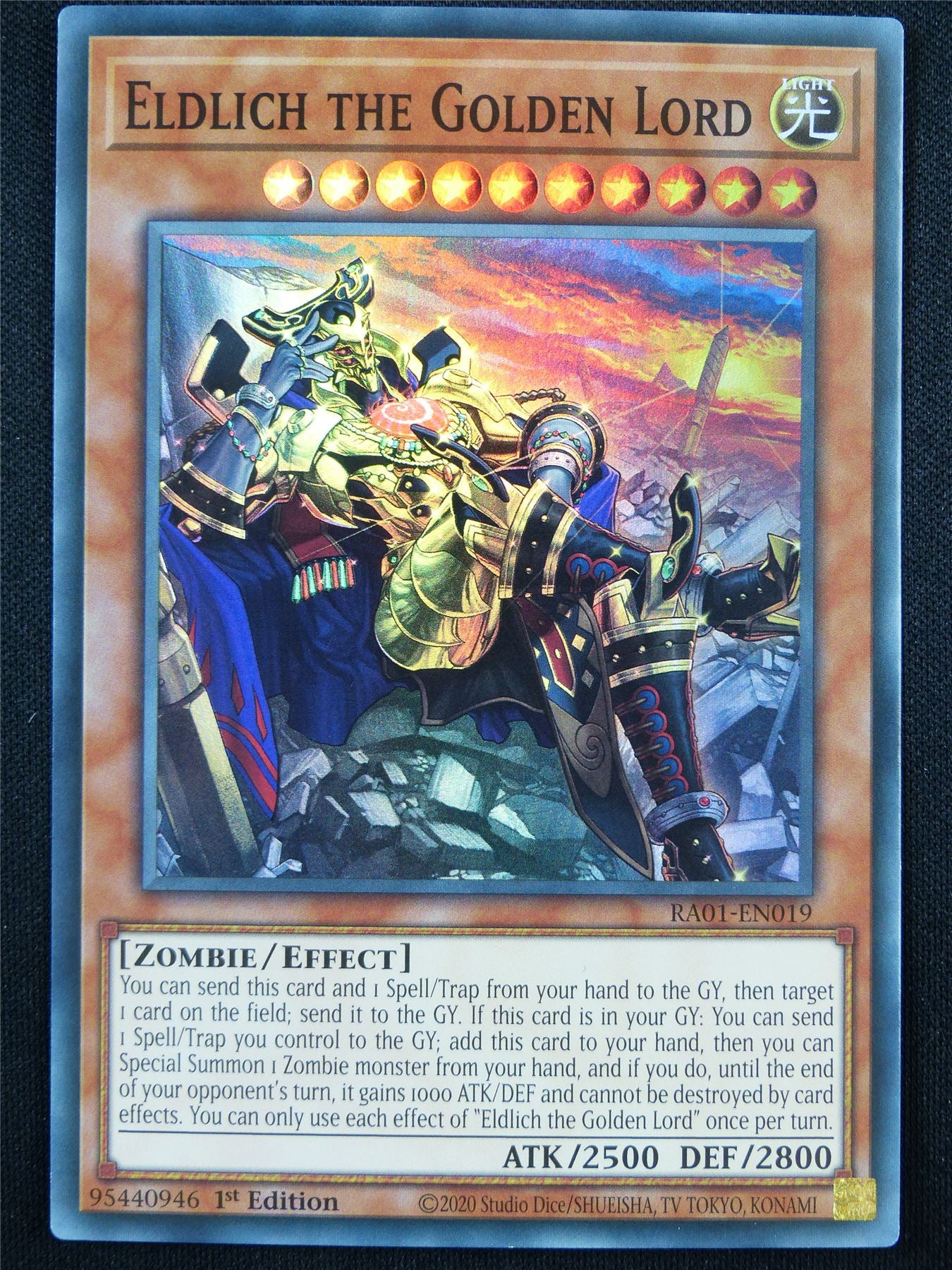 Eldlich the Golden Lord RA01 Super Rare - 1st ed Yugioh Card #1ZX