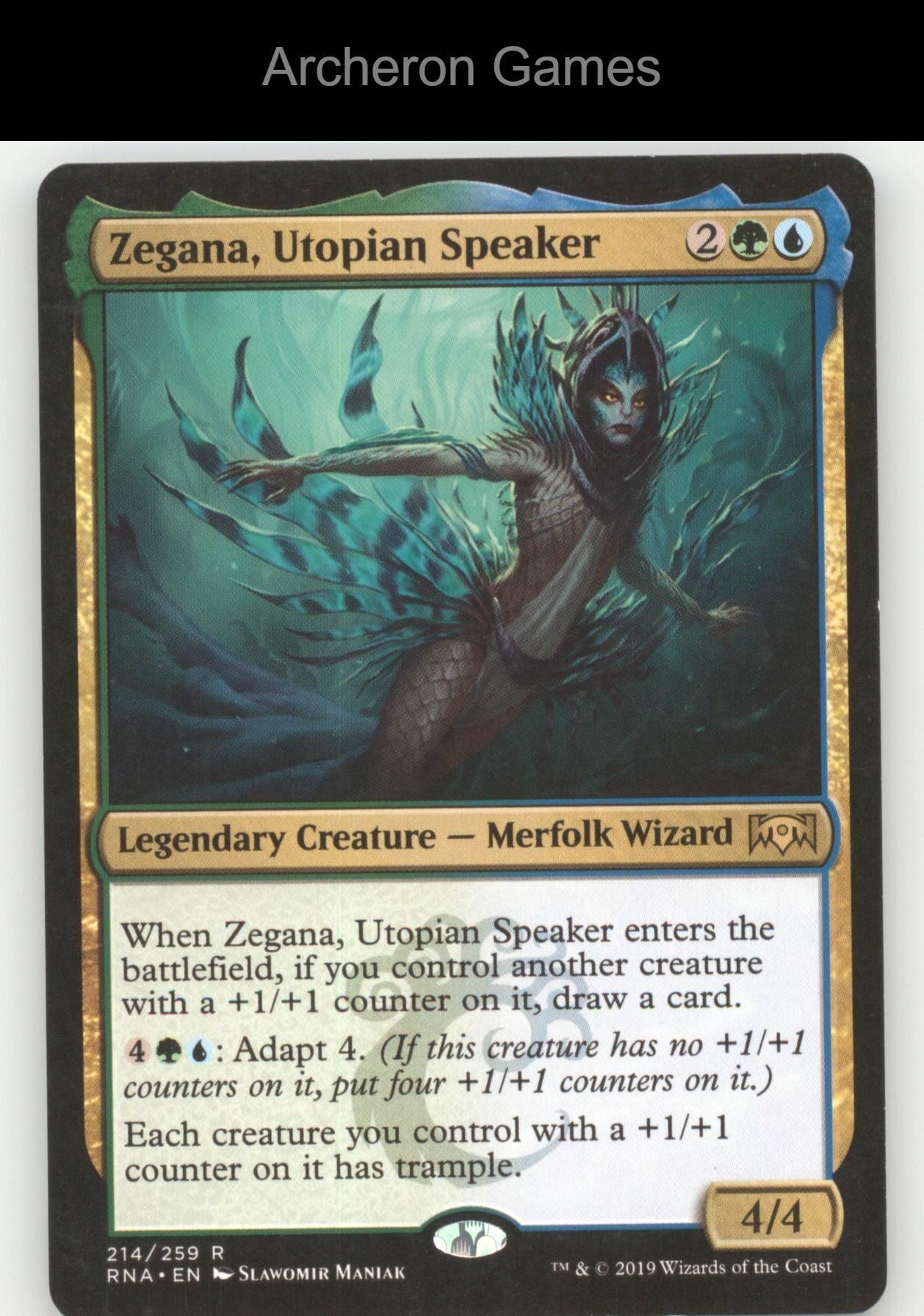 Zegana, Utopian Speaker 214 R MTG Card Ravnica Allegiance