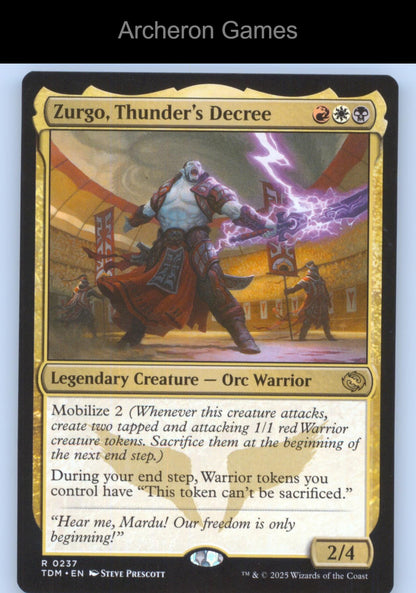 Zurgo, Thunder's Decree 237 R MTG Card Tarkir: Dragonstorm