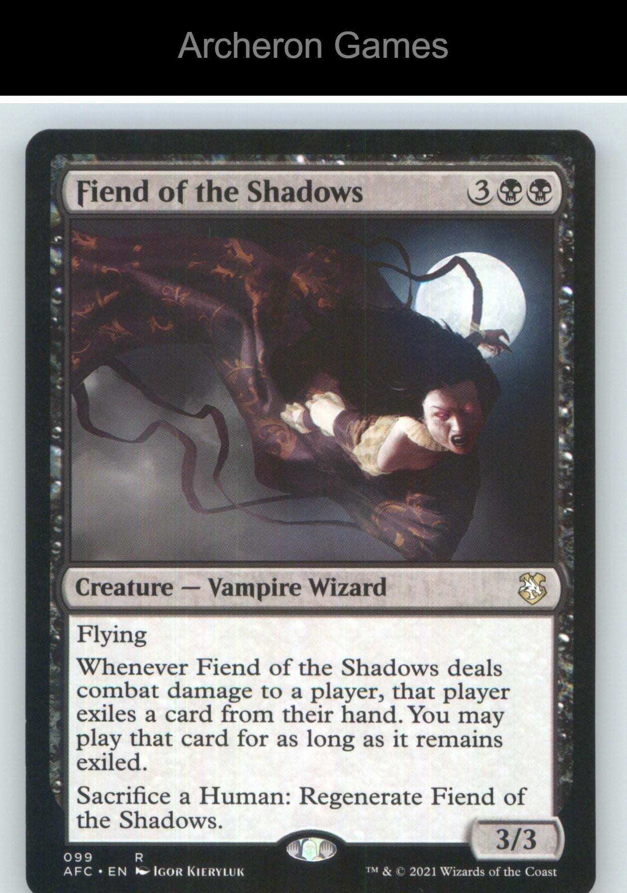 Fiend of the Shadows AFC 99 R MTG Card NM/EX+