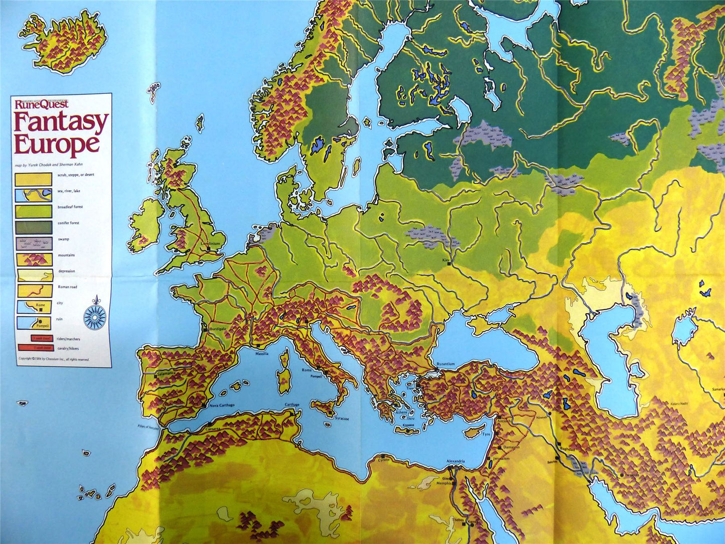 RuneQuest Fantasy Roleplaying Adventure Deluxe Edition OOP - Avalon Hill Games #21V