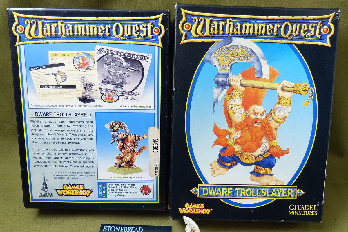 Classic Metal Dwarf Trollslayer - Warhamer Quest #4X5