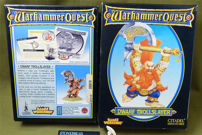 Classic Metal Dwarf Trollslayer - Warhamer Quest #4X5