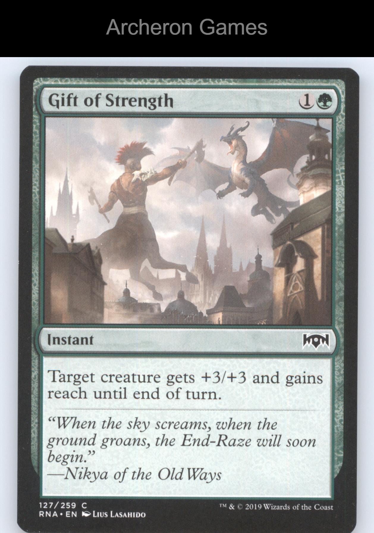 Gift of Strength 127 C MTG Card Ravnica Allegiance