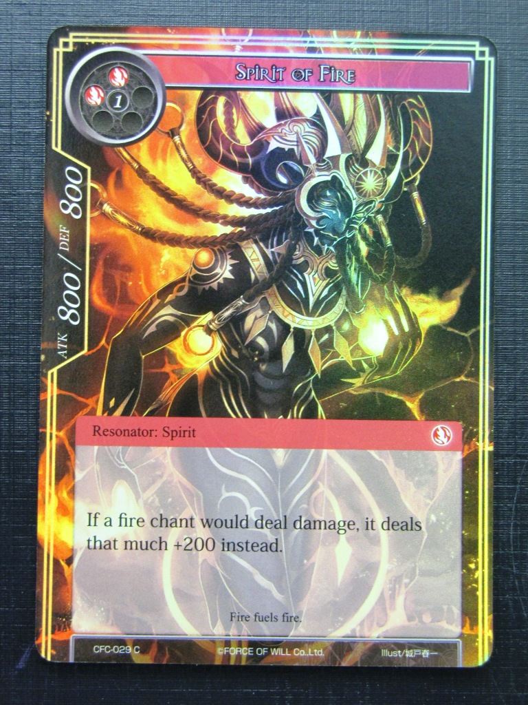 Force of Will Cards: SPIRIT OF FIRE C FOIL # 26G7