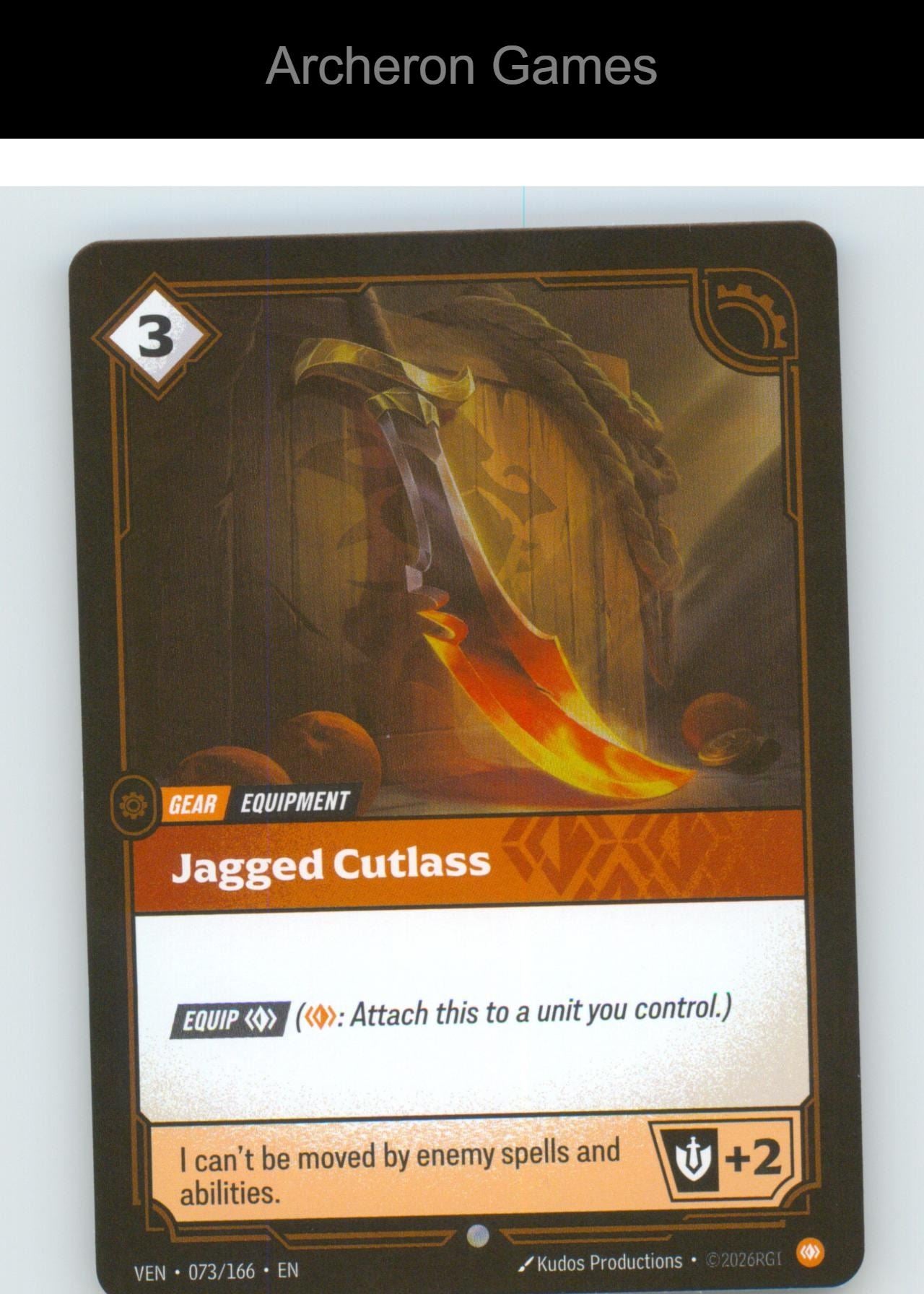 Jagged Cutlass VEN 073/166 C Vendetta Riftbound Card Foil