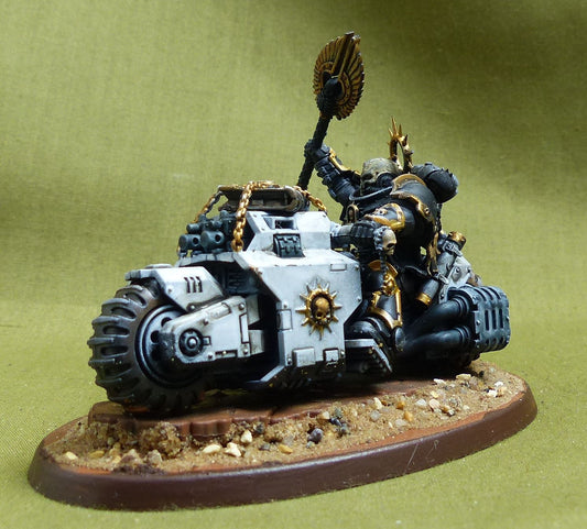 Chaplain on Bike painted - White Scars - Warhammer 40K #4PJ