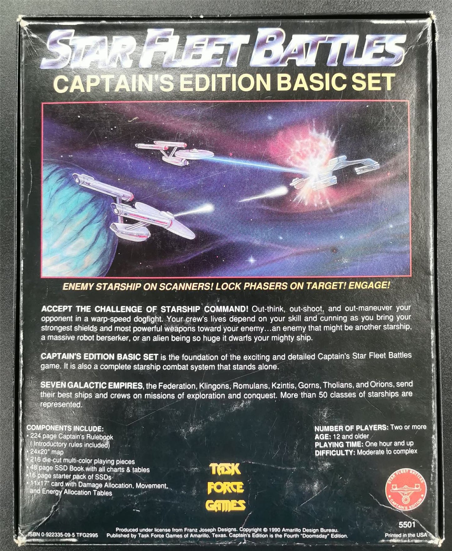Star Trek: Star Fleet Battles Captain's Edition Basic Set Vintage Board Game - Task Force Games #15