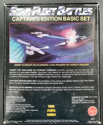 Star Trek: Star Fleet Battles Captain's Edition Basic Set Vintage Board Game - Task Force Games #15
