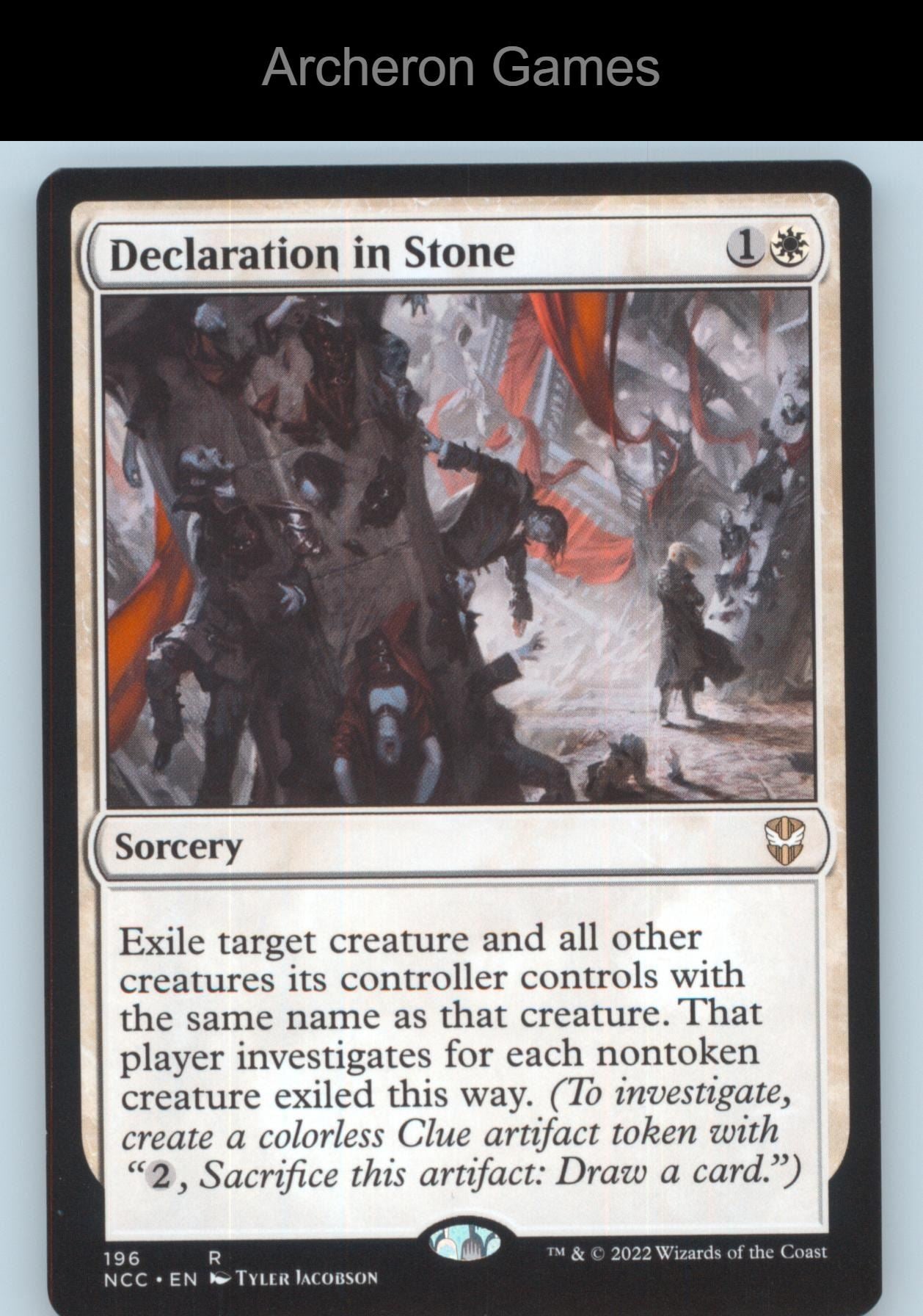 Declaration in Stone 196 R MTG Card Commander: Streets of New Capenna