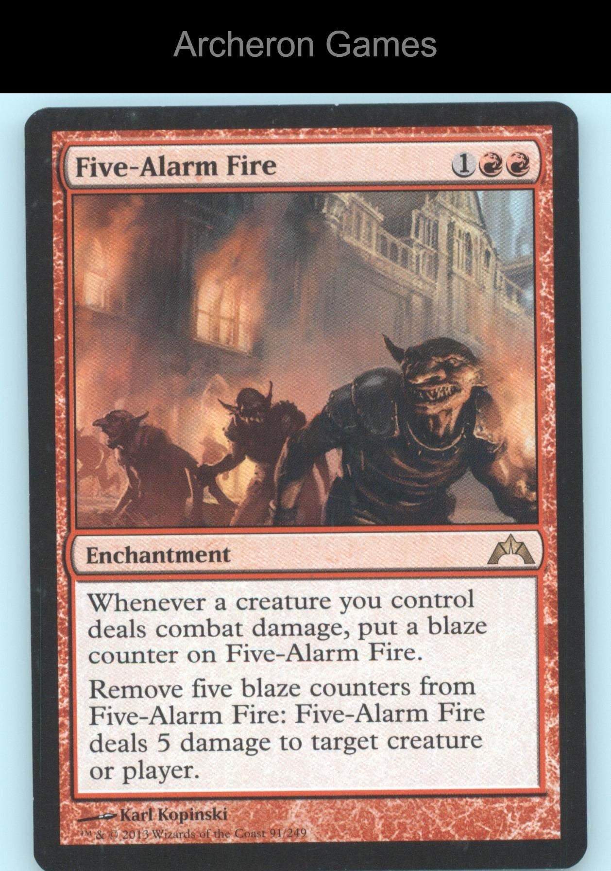 Five-Alarm Fire 91/249 R MTG Card The List Reprints