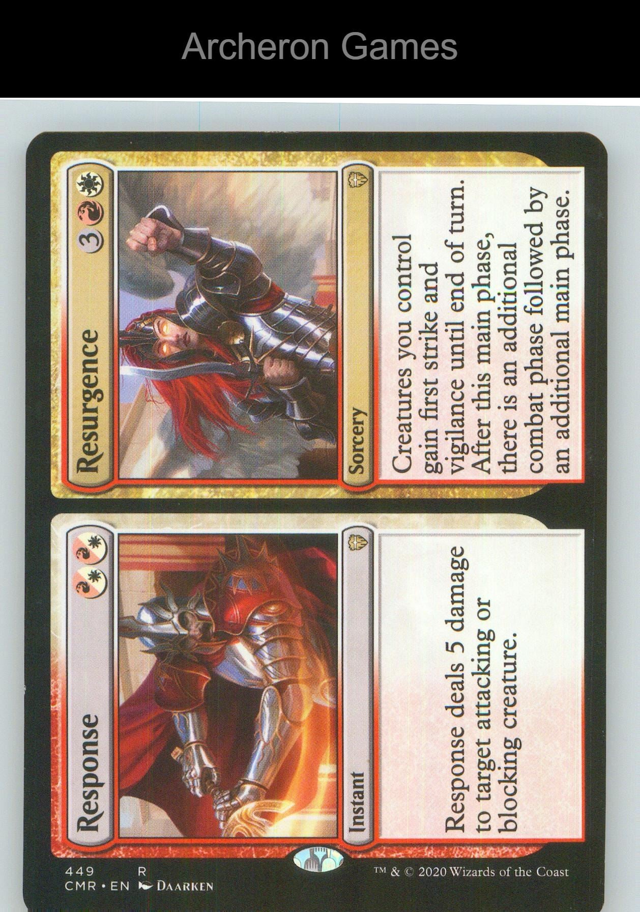 Response // Resurgence CMR 449 R MTG Card NM/EX+