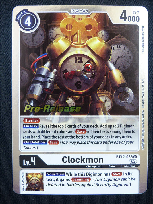 Clockmon BT12-086 R Promo - Digimon Card #20M