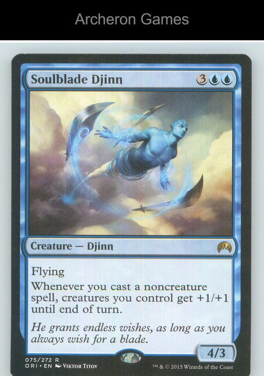 Soulblade Djinn ORI 75 R MTG Card NM/EX+