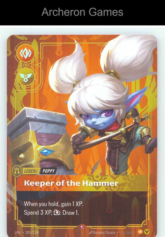 Poppy - Keeper of the Hammer UNL 203/219 R Unleashed Riftbound Card