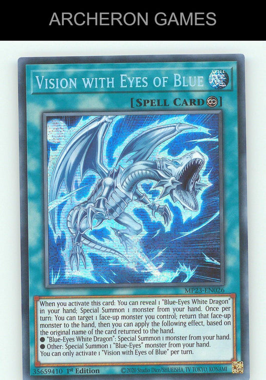 Vision with Eyes of Blue SEC YUGIOH Card