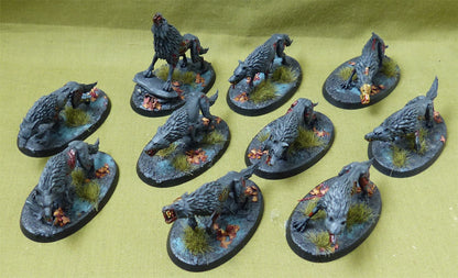 Dire Wolves painted - Soulblight Gravelords - Warhammer AoS #ZR