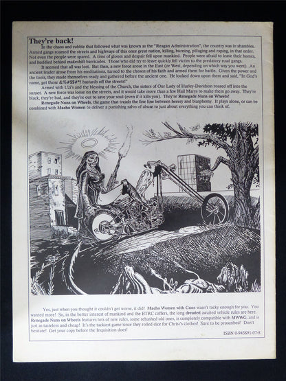 Renegade Nuns on Wheels by Greg Porter - BTRC Roleplay Softback #2V9