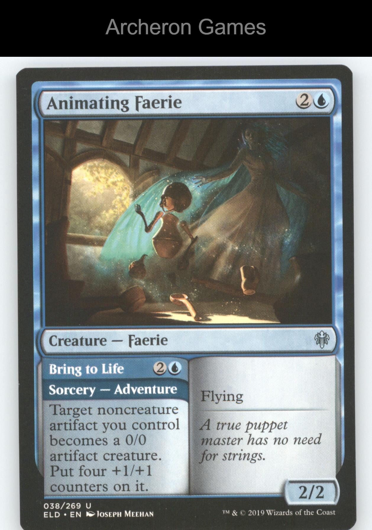 Animating Faerie 38 UC MTG Card Throne of Eldraine