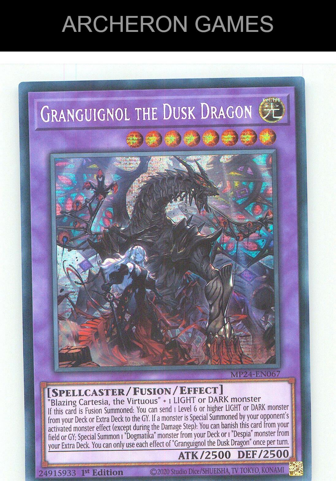 Granguignol the Dusk Dragon Prismatic Secret Rare YUGIOH Card 1st Edition