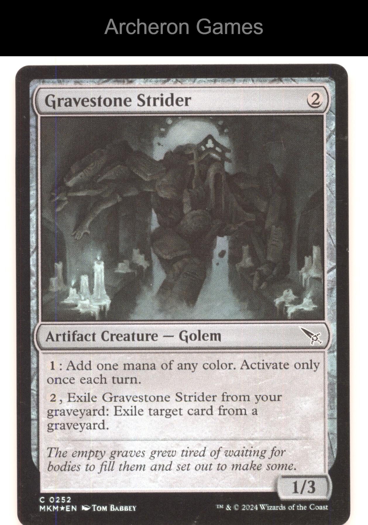 Gravestone Strider 252 C MTG Card Murders at Karlov Manor