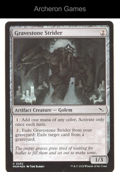 Gravestone Strider 252 C MTG Card Murders at Karlov Manor