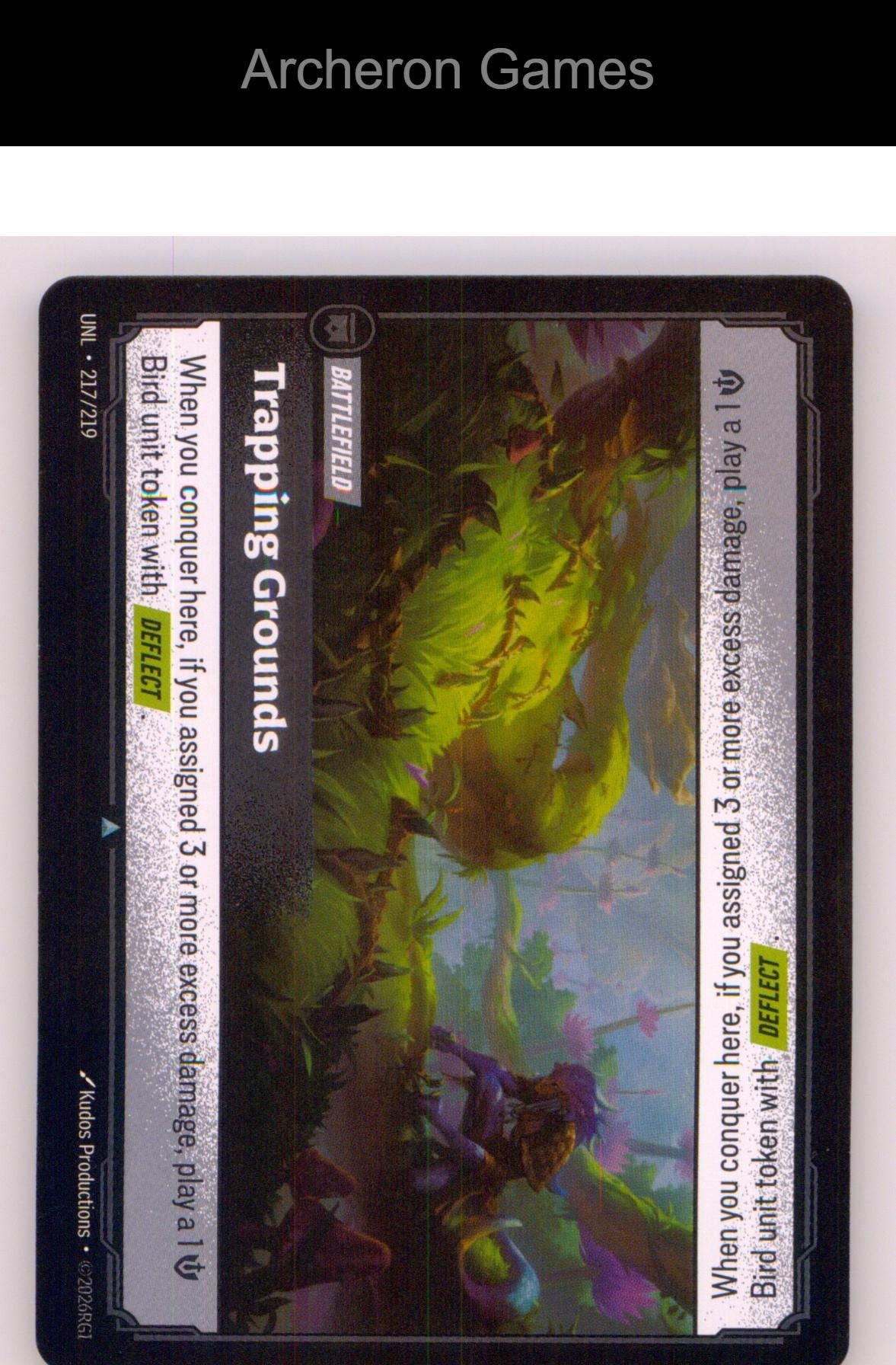 Trapping Grounds UNL 217/219 UC Unleashed Riftbound Card