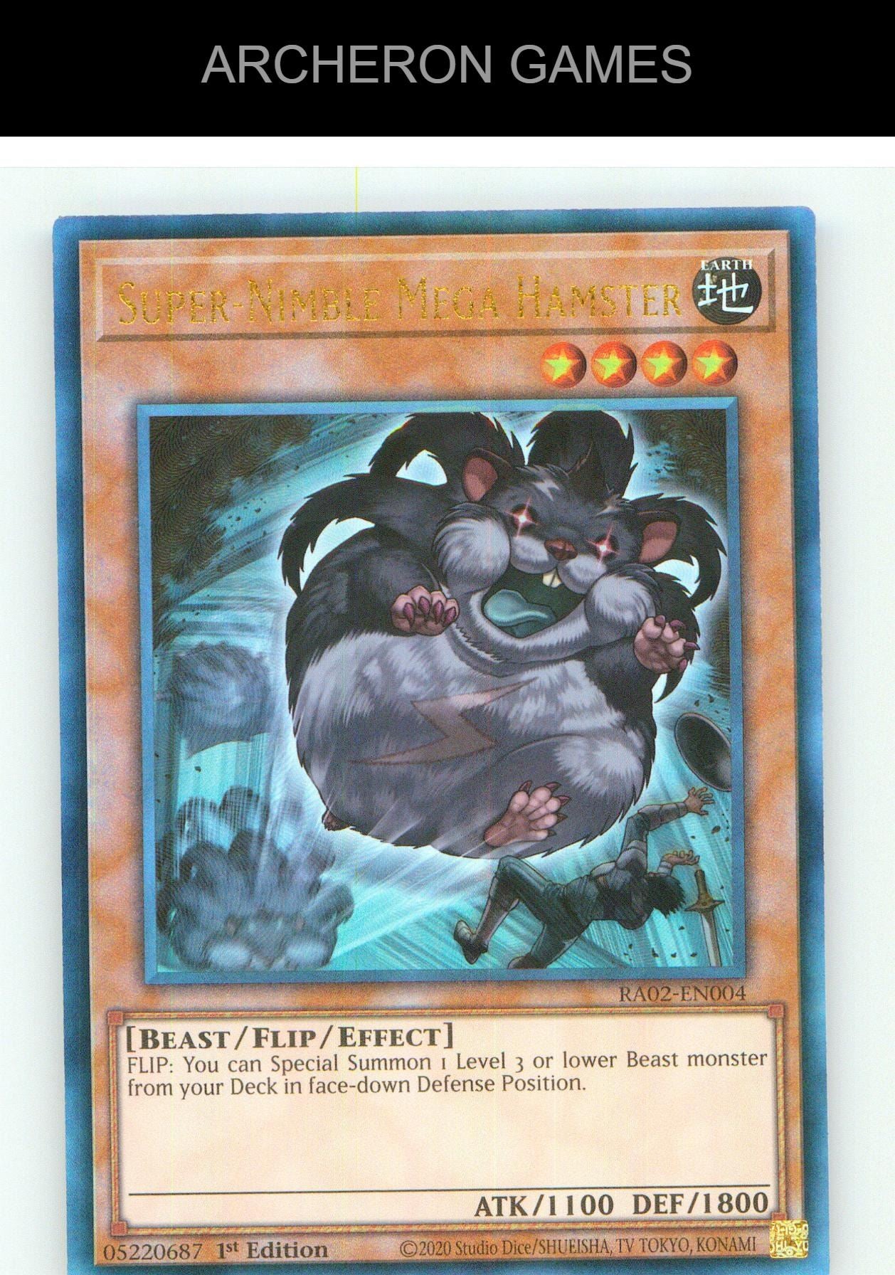 Super-Nimble Mega Hamster (UR) UR YUGIOH Card 1st Edition