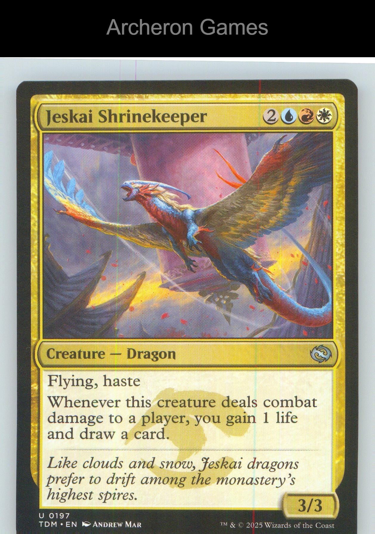 Jeskai Shrinekeeper TDM 197 UC MTG Card NM/EX+