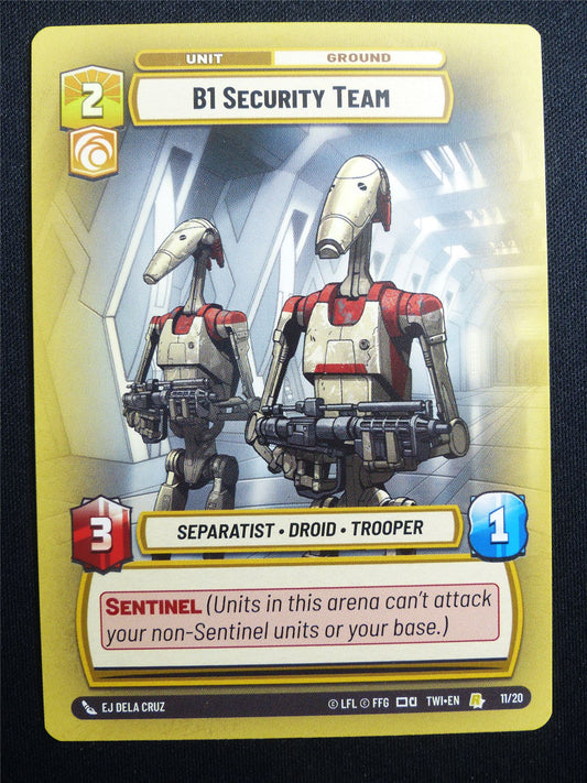 B1 Security Team 11/20 Promo - Star Wars Unlimited Card #4IX