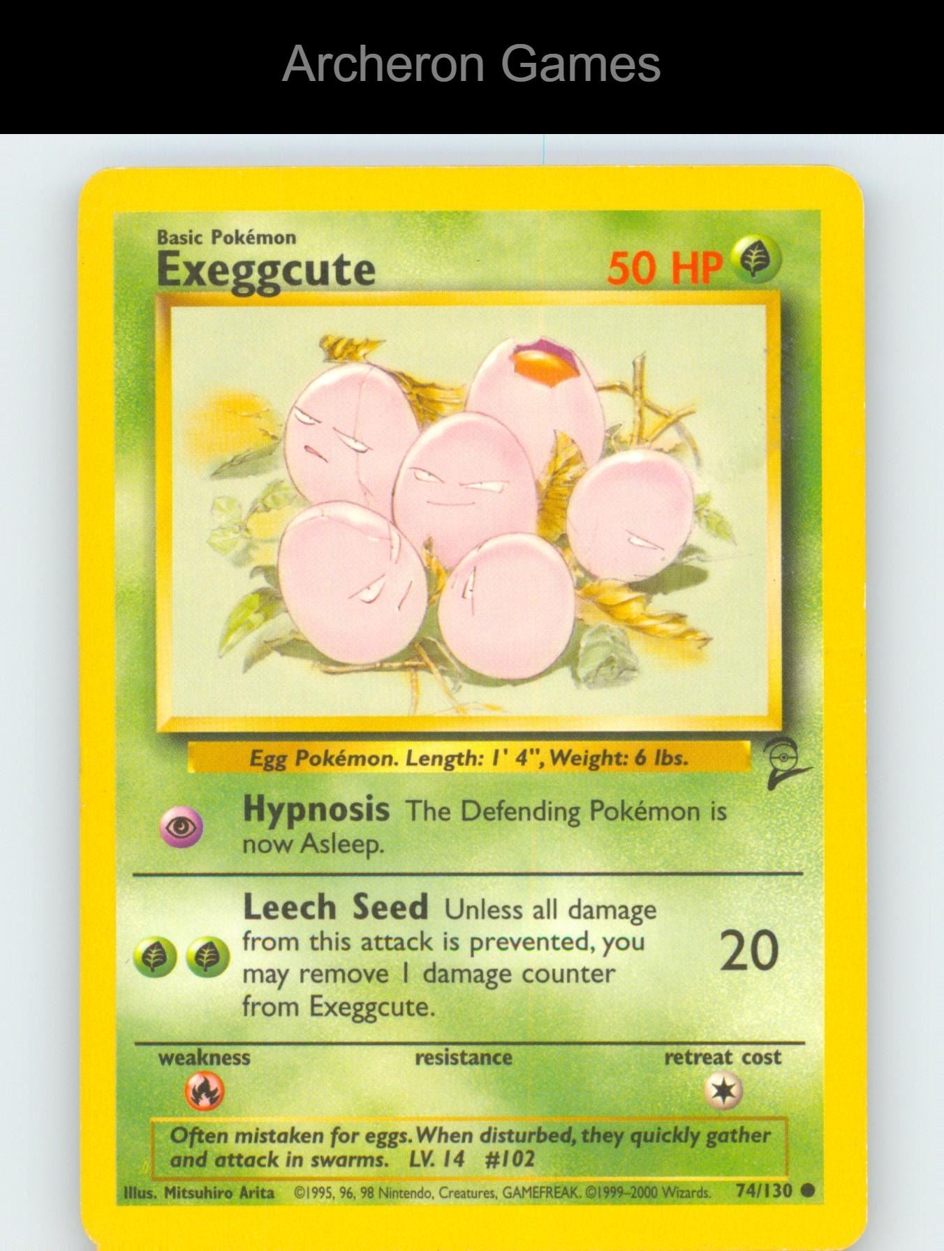 Pokemon Card Exeggcute B2 74/130 C Base Set 2