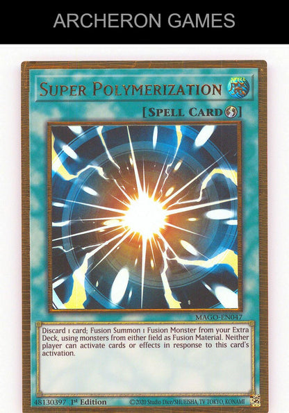 Super Polymerization GOLD RARE YUGIOH Card 1st Edition