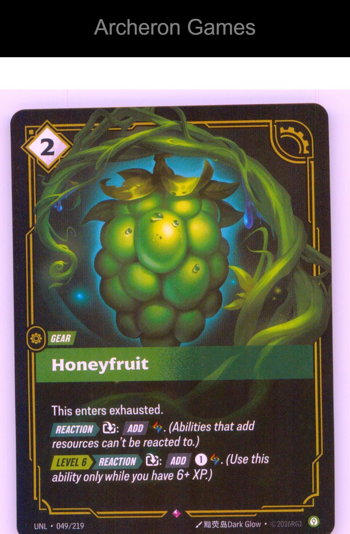 Honeyfruit UNL 049/219 R Unleashed Riftbound Card
