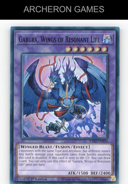 Garura, Wings of Resonant Life SR YUGIOH Card