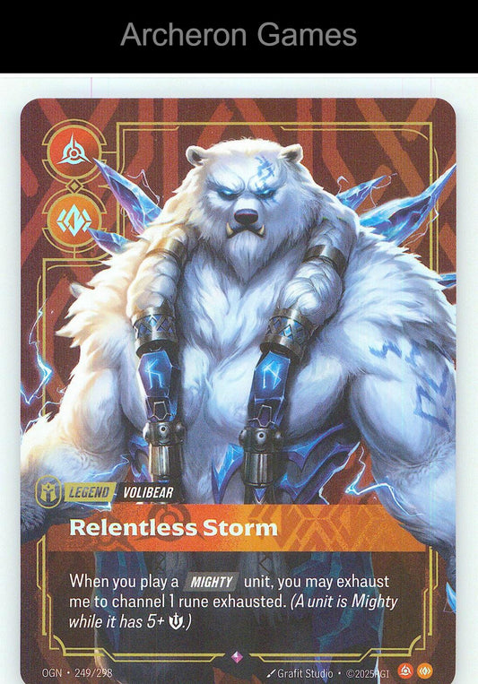 Volibear - Relentless Storm OGN 249/298 R Origins Riftbound Card