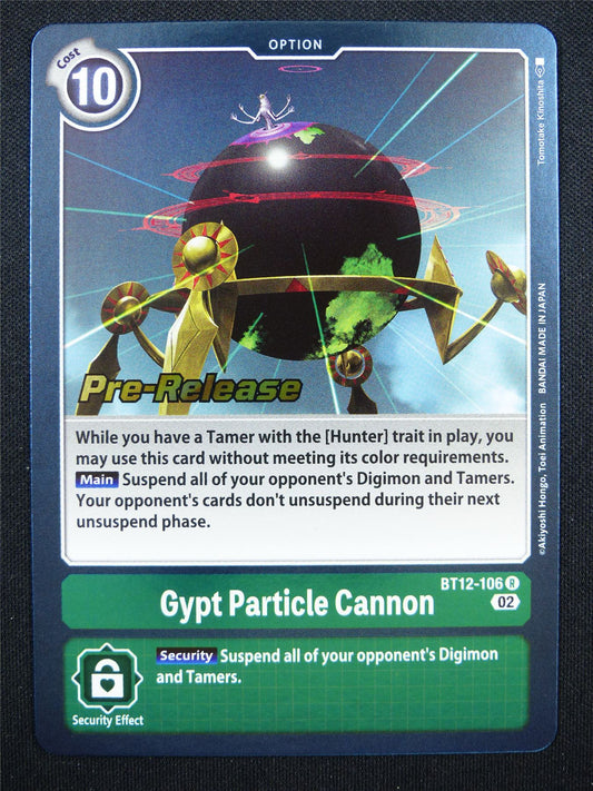 Gypt Particle Cannon BT12-106 R Promo - Digimon Card #20O