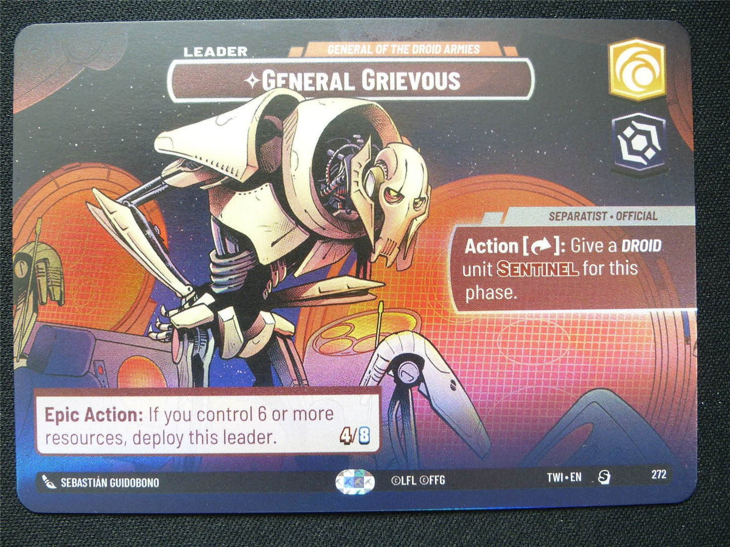 General Grievous - General of the Droid Armies - 272 Showcase Foil - Star Wars Unlimited Card #48