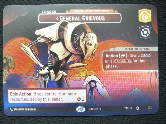General Grievous - General of the Droid Armies - 272 Showcase Foil - Star Wars Unlimited Card #48