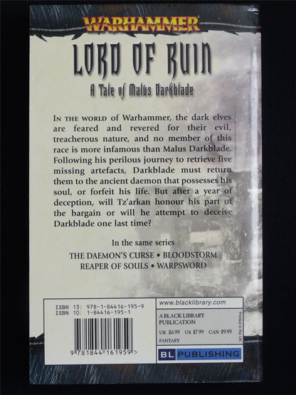 Lord of Ruin: A Tale of Malus Darkblade - Warhammer Novel Softback #2L0