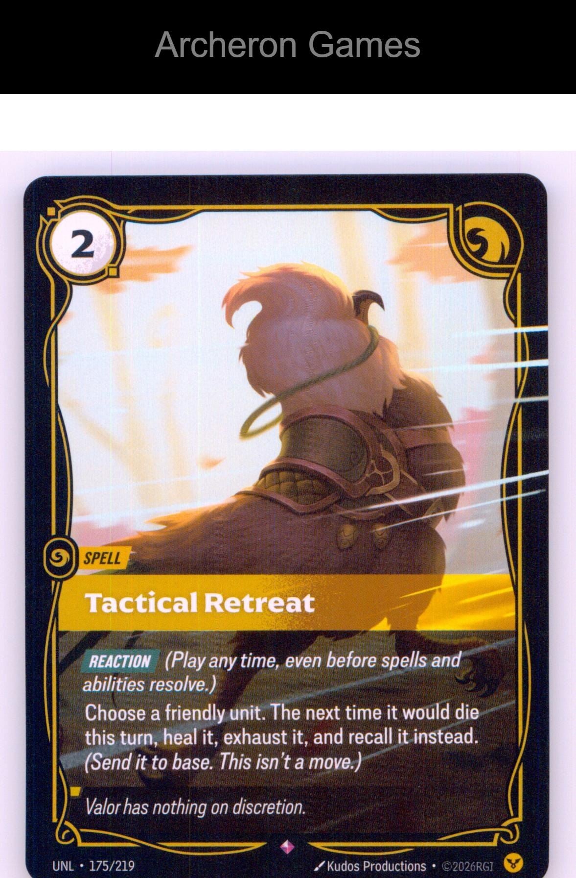 Tactical Retreat UNL 175/219 R Unleashed Riftbound Card