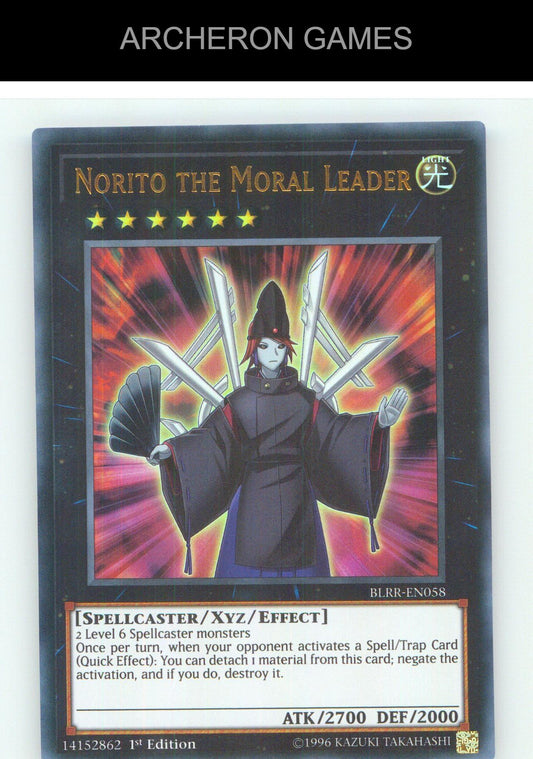 Norito the Moral Leader UR YUGIOH Card 1st Edition